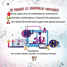 3D PRINTER İLE ANAHTARLIK YAPIYORUZ! (WORKSHOP)
